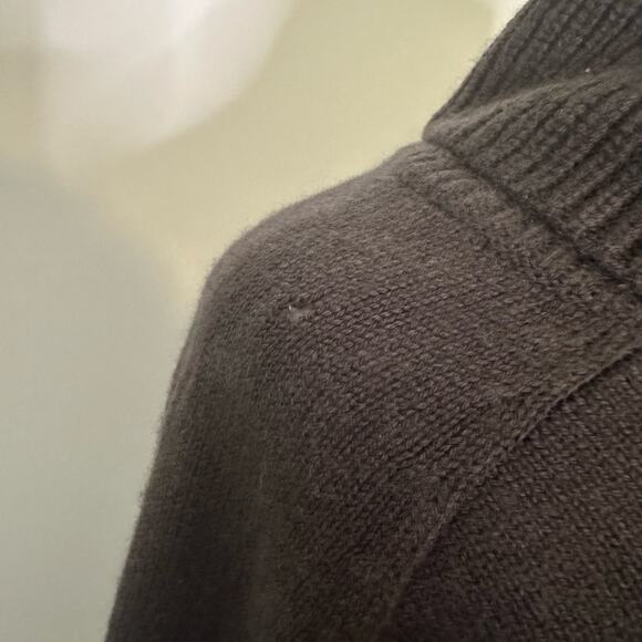 Athleta dark brown wool/cashmere knit turtleneck sweater size M - Picture 15 of 15